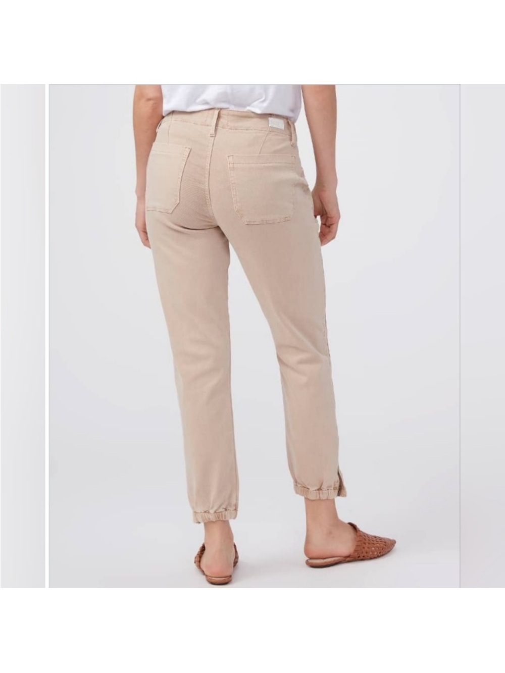 PAIGE Mayslie Jogger Super Stretch Crop Pants Zip Legs Size 30 - Picture 4 of 12